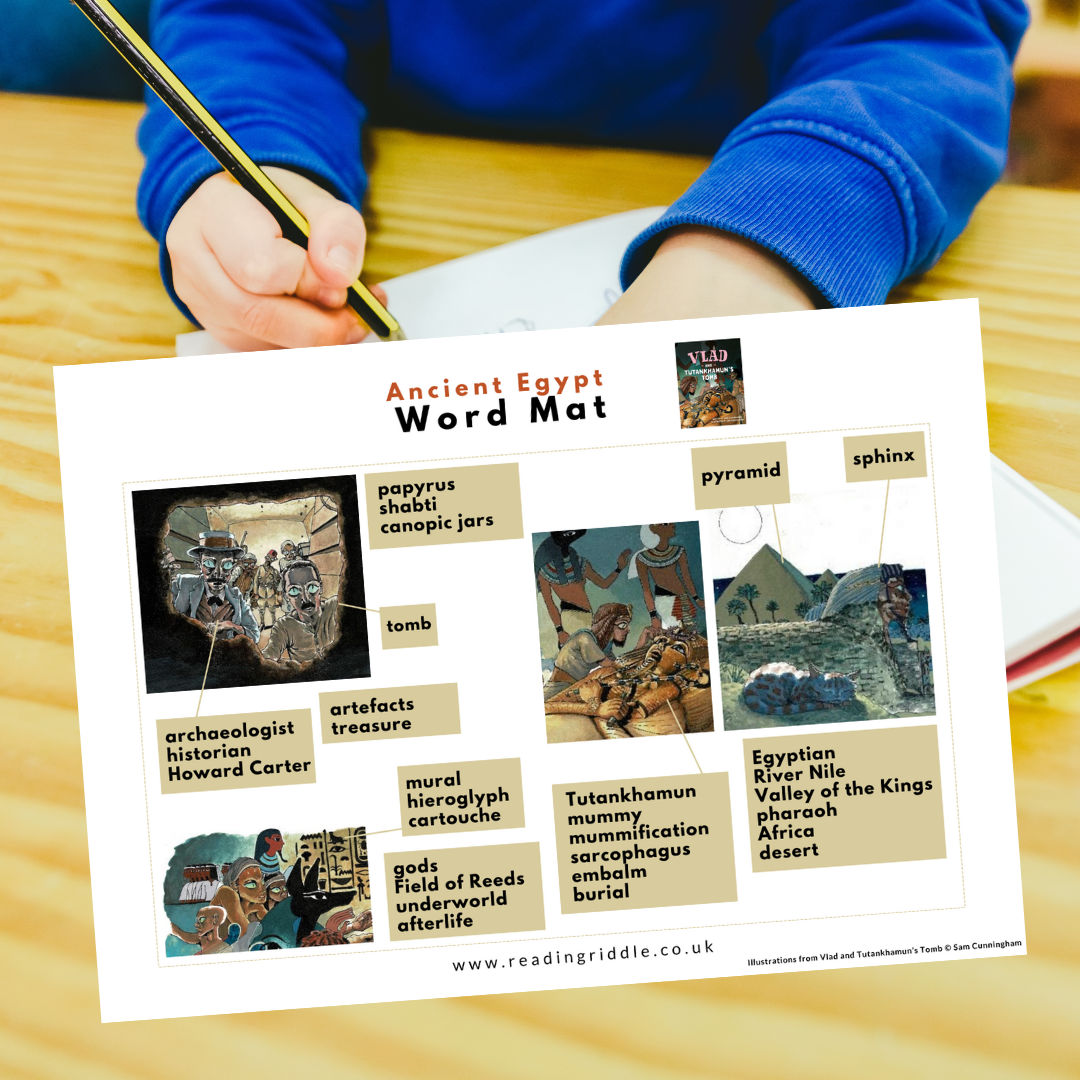 Ancient Egypt Word Mat Reading Riddle