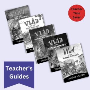 Covers of the Teacher's Guides for the Flea in History series