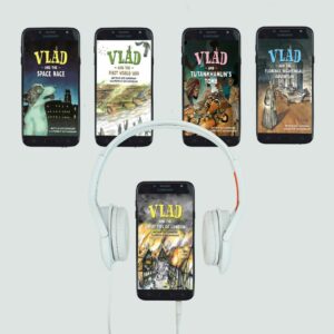 image of the five books in the Vlad flea audiobook bundle