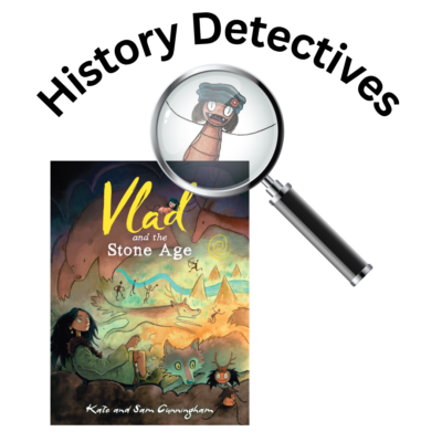 Find history facts in Vlad and the Stone Age book
